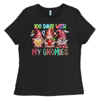 Black 100 days with my gnomies Ladies Tee - RacoonDesign