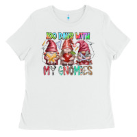 White 100 days with my gnomies Ladies Tee - RacoonDesign