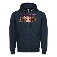 Navy Chihuahua Mom Zipper Hoodie - Jasminsmagicworld