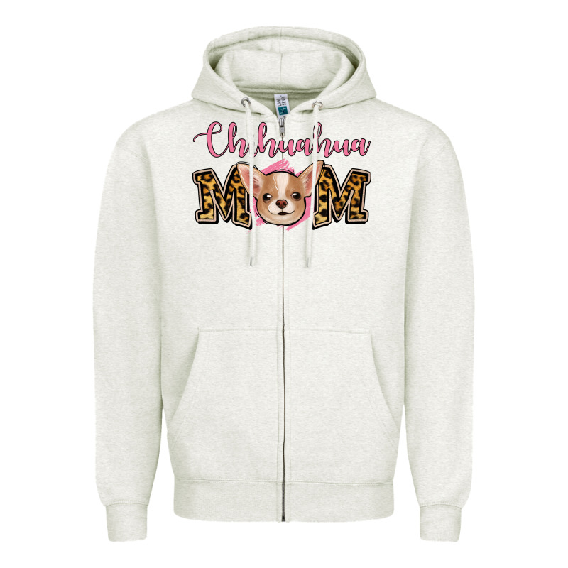 Chihuahua Mom Zipper Hoodie by Jasminsmagicworld | Teevron