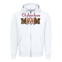 White Chihuahua Mom Zipper Hoodie - Jasminsmagicworld