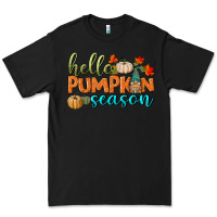 Black hello pumpkin season Premium Tee - BundleAndBundleShop
