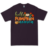 Plum hello pumpkin season Premium Tee - BundleAndBundleShop