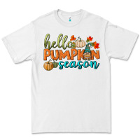 White hello pumpkin season Premium Tee - BundleAndBundleShop