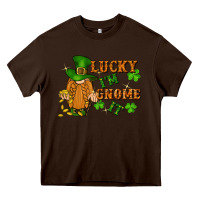 Chocolate Brown lucky i'm gnome it St. Patricks Day Heavy Core Tee - FaDigitalArtStudio