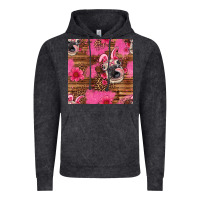 Vintage Black easter heifer with bunny ears seamless pattern Vintage Hoodie - Artiststas