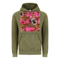 Vintage Olive easter heifer with bunny ears seamless pattern Vintage Hoodie - Artiststas