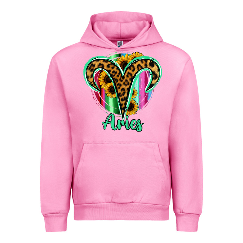 Aries Zodiac Sign Sunflower Leopard Serape Urban Hoodie by RanaPortraitStore | Teevron