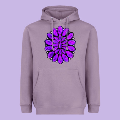Purple Gemstone Jewelny Heavyweight Hoodie Designed By Ranaportraitstore