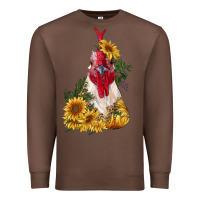 Chestnut sunflower rooster with leopard Premium Sweatshirt - RanaPortraitStore