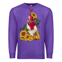 Purple sunflower rooster with leopard Premium Sweatshirt - RanaPortraitStore