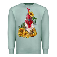 Seafoam sunflower rooster with leopard Premium Sweatshirt - RanaPortraitStore