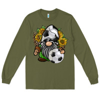 Army Green soccer gnome Long Sleeve Tee - RacoonDesign