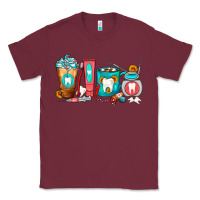 Burgundy Dentist Coffee Cups Classic Tee - FaDigitalArtStudio