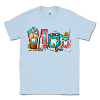 Dusty Blue Dentist Coffee Cups Classic Tee - FaDigitalArtStudio