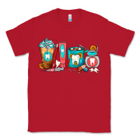 Red Dentist Coffee Cups Classic Tee - FaDigitalArtStudio