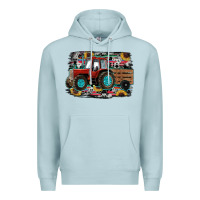 Blue Mist western tracktor Premium Hoodie - RanaPortraitStore