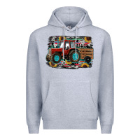 Heather Grey western tracktor Premium Hoodie - RanaPortraitStore