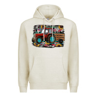 Oatmeal Heather western tracktor Premium Hoodie - RanaPortraitStore