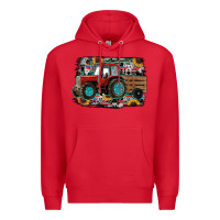 Red western tracktor Premium Hoodie - RanaPortraitStore