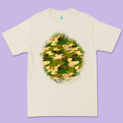 Camouflage Patch Premium Tee Designed By Bundleandbundleshop