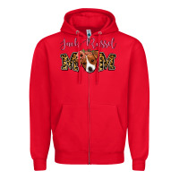 Red Jack Russel Mom Zipper Hoodie - Jasminsmagicworld
