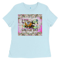 Baby Blue I Dig Easter Day Ladies Tee - CowhideDigitalArt