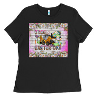 Black I Dig Easter Day Ladies Tee - CowhideDigitalArt