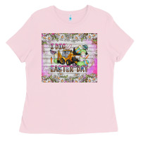 Bubblegum Pink I Dig Easter Day Ladies Tee - CowhideDigitalArt