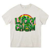 Cream St. Patrick's Day lucky charm Heavy Core Tee - FaDigitalArtStudio