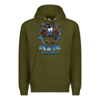 Army Green dental assistant messy bun Premium Hoodie - BarkalooDesign