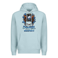 Blue Mist dental assistant messy bun Premium Hoodie - BarkalooDesign
