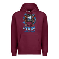 Burgundy dental assistant messy bun Premium Hoodie - BarkalooDesign