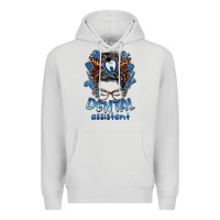 Dove Grey dental assistant messy bun Premium Hoodie - BarkalooDesign