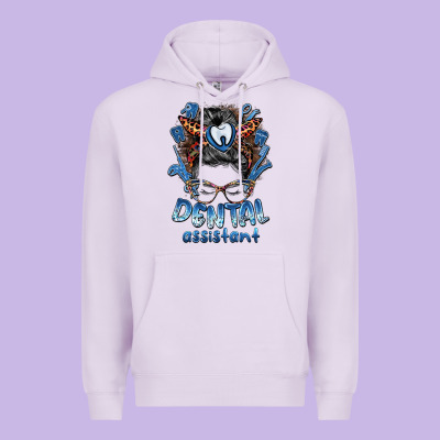 Dental Assistant Messy Bun Premium Hoodie Designed By Barkaloodesign