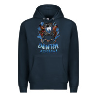 Navy dental assistant messy bun Premium Hoodie - BarkalooDesign