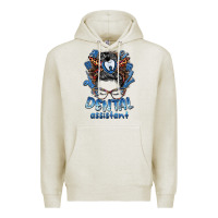 Oatmeal Heather dental assistant messy bun Premium Hoodie - BarkalooDesign