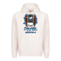Pale Pink dental assistant messy bun Premium Hoodie - BarkalooDesign
