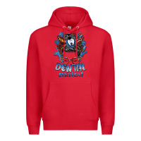 Red dental assistant messy bun Premium Hoodie - BarkalooDesign