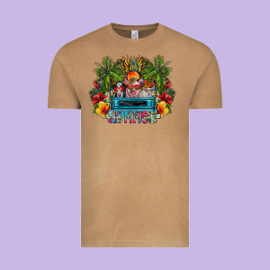 Summer Vintage Tee Designed By Cowhidedigitalart