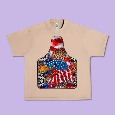 America Urban Heavy Tee Designed By Cowhidedigitalart