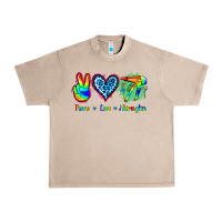 French Oak Peace Love Hairstylist Urban Heavy Tee - Jasminsmagicworld