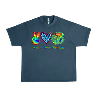 Midnight Navy Peace Love Hairstylist Urban Heavy Tee - Jasminsmagicworld
