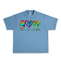 Pebble Blue Peace Love Hairstylist Urban Heavy Tee - Jasminsmagicworld