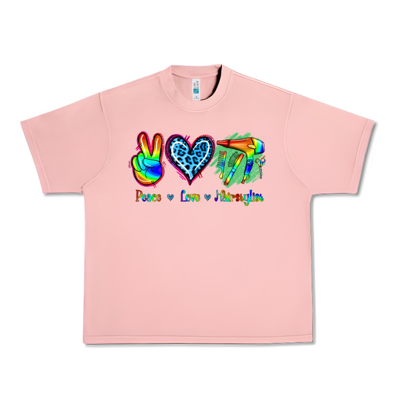 Peace Love Hairstylist Urban Heavy Tee by Jasminsmagicworld | Teevron