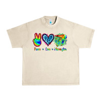 Sandshell Peace Love Hairstylist Urban Heavy Tee - Jasminsmagicworld