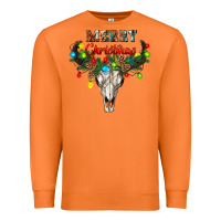 Carrot merry christmas bull skull Premium Sweatshirt - RanaPortraitStore