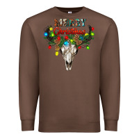 Chestnut merry christmas bull skull Premium Sweatshirt - RanaPortraitStore