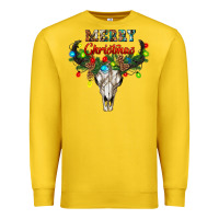Lemon merry christmas bull skull Premium Sweatshirt - RanaPortraitStore