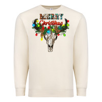 Sandshell merry christmas bull skull Premium Sweatshirt - RanaPortraitStore